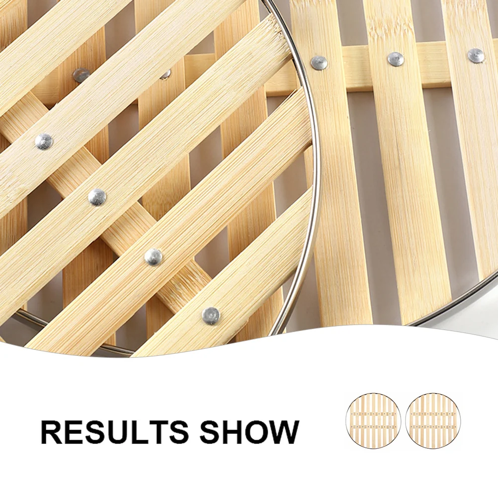 

2Pcs Food Grade Stainless Steel Bamboo Steaming Holder Rust Resistant Steamer Rack Kitchen Cookware For Steam Cookers