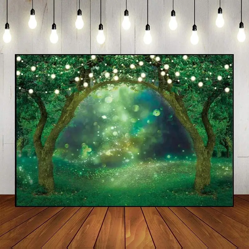 Photo Photography Backdrop Fantasy Jungle Theme Baby Shower Custom Virgin Forest Happy Birthday Party Wall Decoration Background