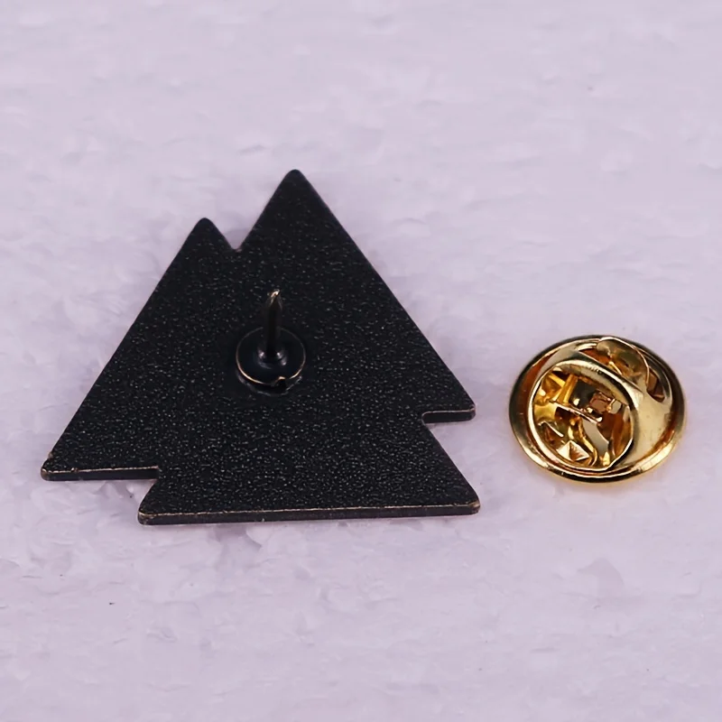 1pc Valknut Triangles Enamel Pin - Norse Mythology Odin Viking Amulet Brooch Viking Jewelry Mythological Symbol, Metallic Finish
