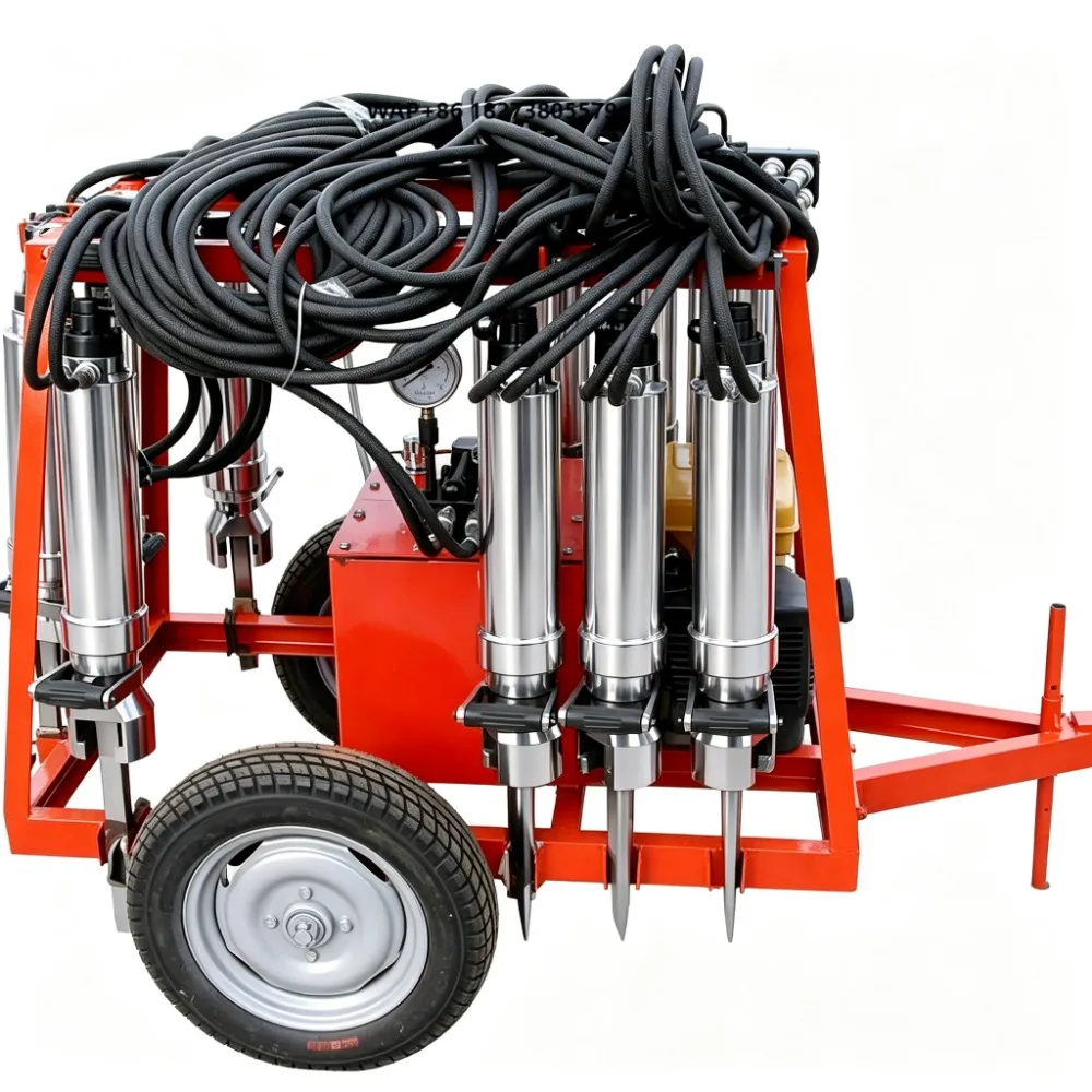 High Efficiency DC Motor & Pump Hydraulic Rock Splitter for Fast Rock Concrete Separation New Demolition Construction Equipment