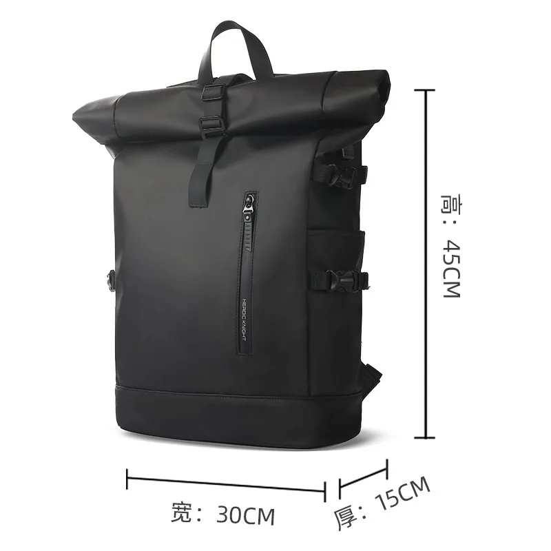 Imagem -06 - Unisex Impermeável Rolo Top Mochila Expansível Bolsa de Computador Grande Capacidade Bolsas de Estudante Ajustável Moda Lazer