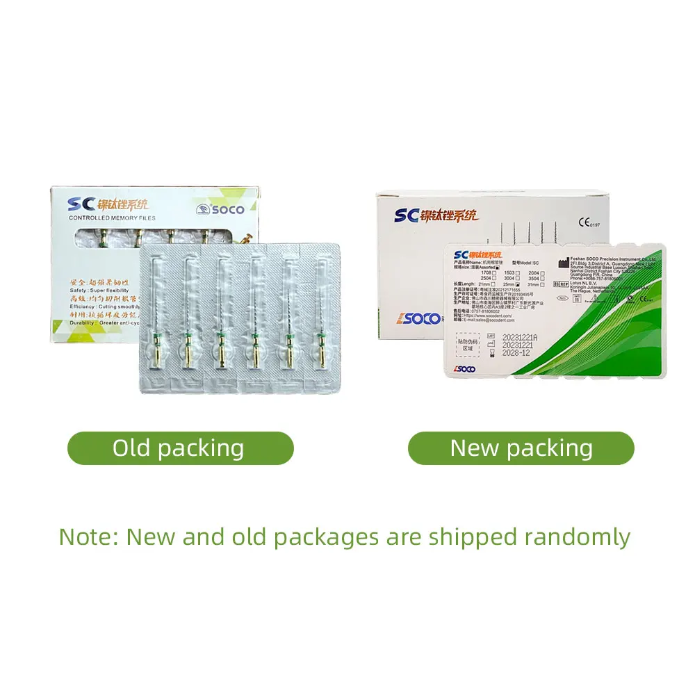 SOCO 10 Box Factory Outlet  Dental Nickel Titanium Heat Activation Root Canal File Endodontic Rotary Files Dental Materials
