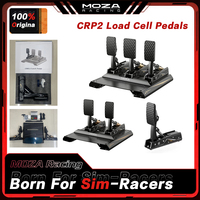 In stock MOZA CRP2 Load Cell Pedals Minimalist Design CNC Aerospace-grade Aluminum Construction Carbon Fiber Heel Plate