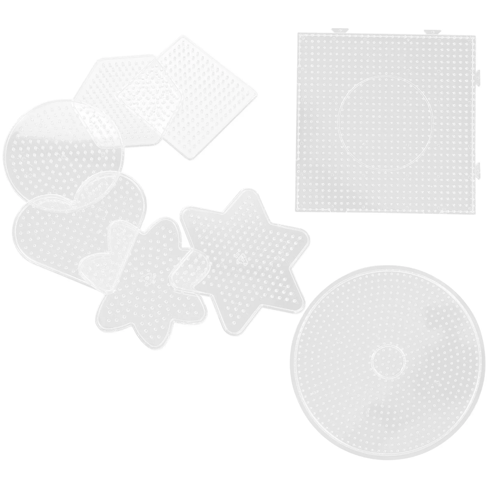 8 Pcs Medium Pindou Template Peg Board Fuse Beads Pegboards Craft Project Plastic Melting Plates