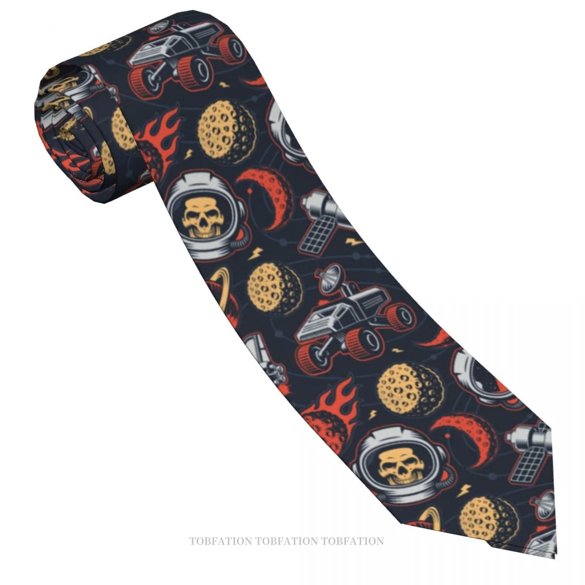 Space Outer Space Theme Classic Men's Printed Polyester 8cm Width Necktie Cosplay Party Accessory