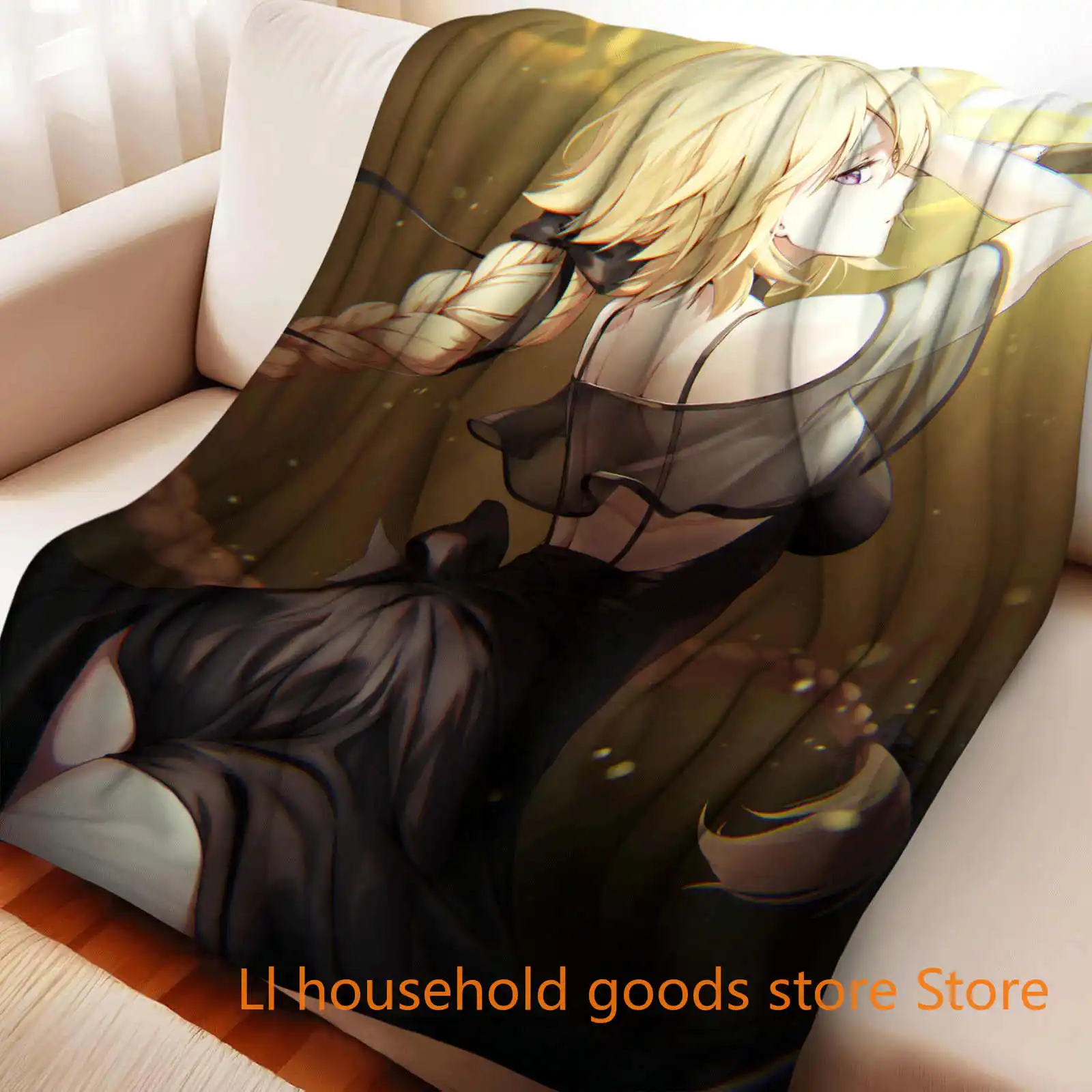 

Azur Lane Jeanne d’Arc Flannel Throw Blankets for Sofa Home Bedding Quilt