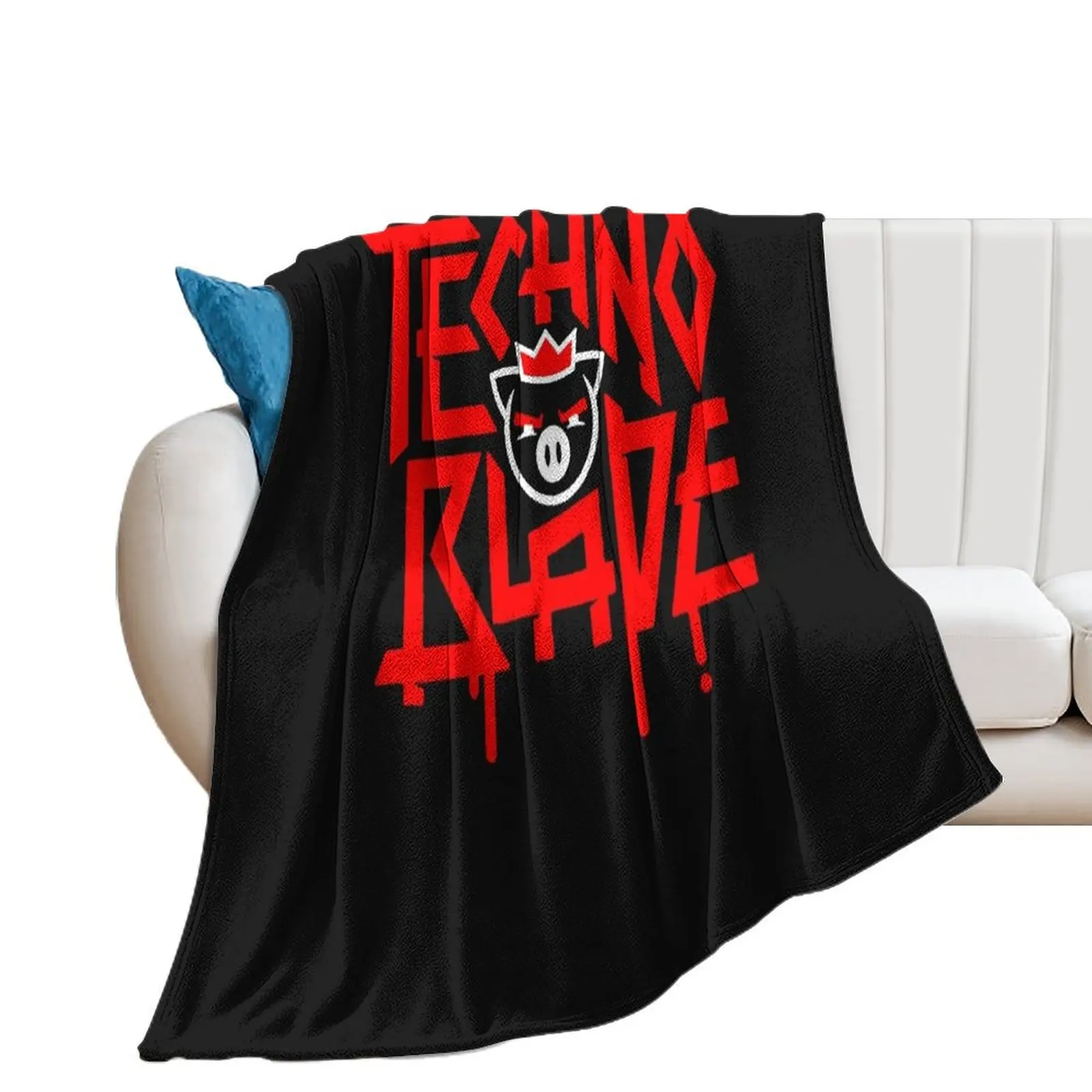 TechnoBlade Logo Red T-Shirt Throw Blanket Soft Polar Blankets For Sofas halloween Blankets