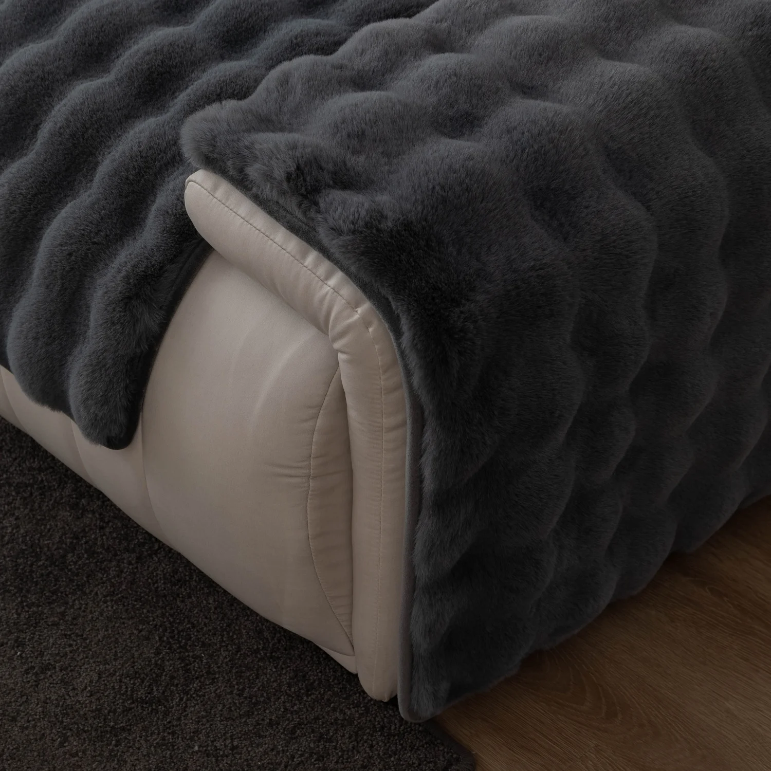 Verdicken Nachahmung Kaninchen Fell Plüsch Sofa Schonbezug Nicht-slip Weiche Sofa Handtuch Couch Kissen Für Wohnzimmer Moderne Wohnkultur – Detail 10