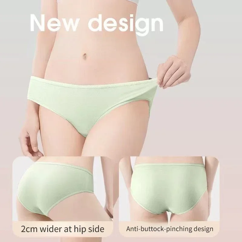 

Women Cotton Briefs Disposable Panties Portable Travel Underwear Underpants Disposable Postpartum Monthly Shorts New 5 PCS/Set