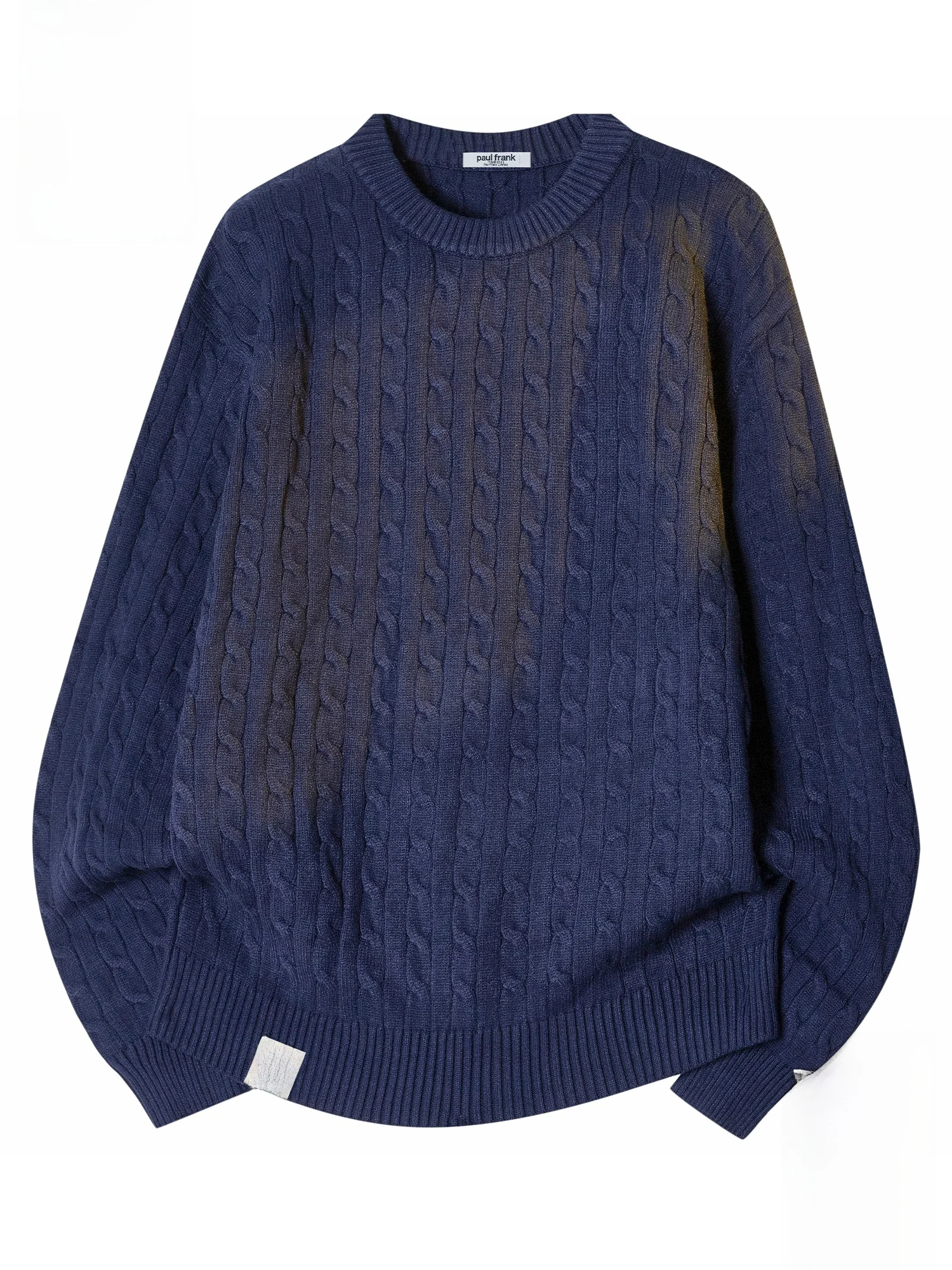 

Мужской вязаный свитер Paul Frank с круглым вырезом, свободного кроя, осенне-зимний, новый, теплый, с дизайном «Большой обезьянья пасть» и узором «Твист»