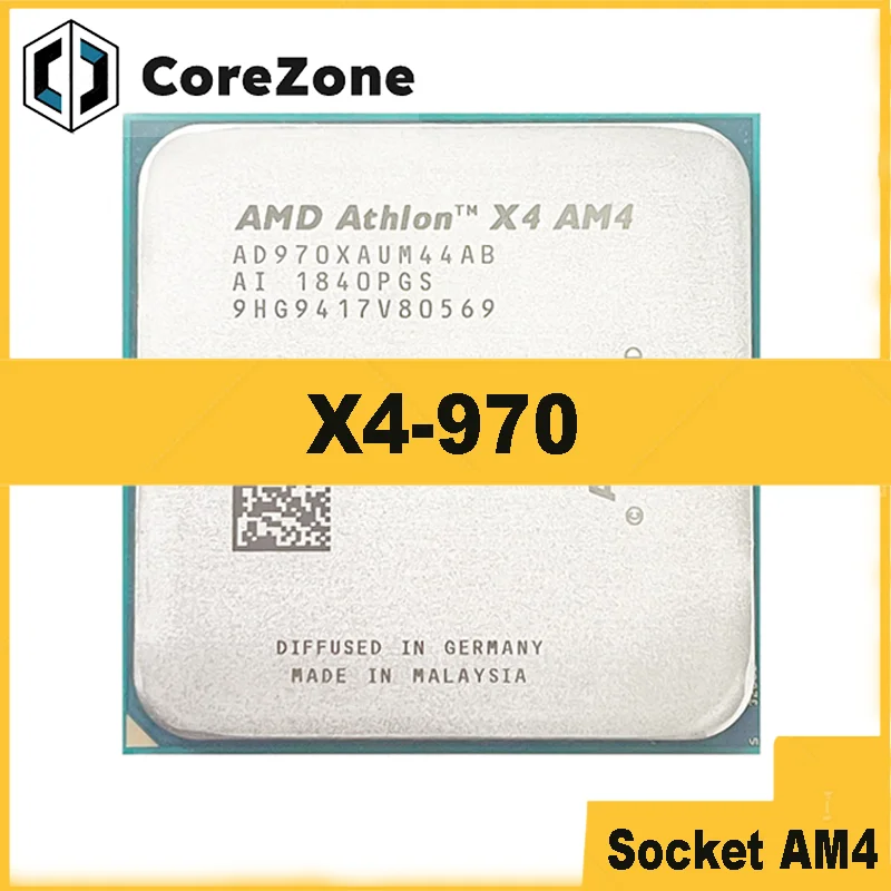 X4 970 X4-970 3.8 GHz Quad-Core Quad-Thread L2=2M 65W AD970XAUM44AB Socket AM4