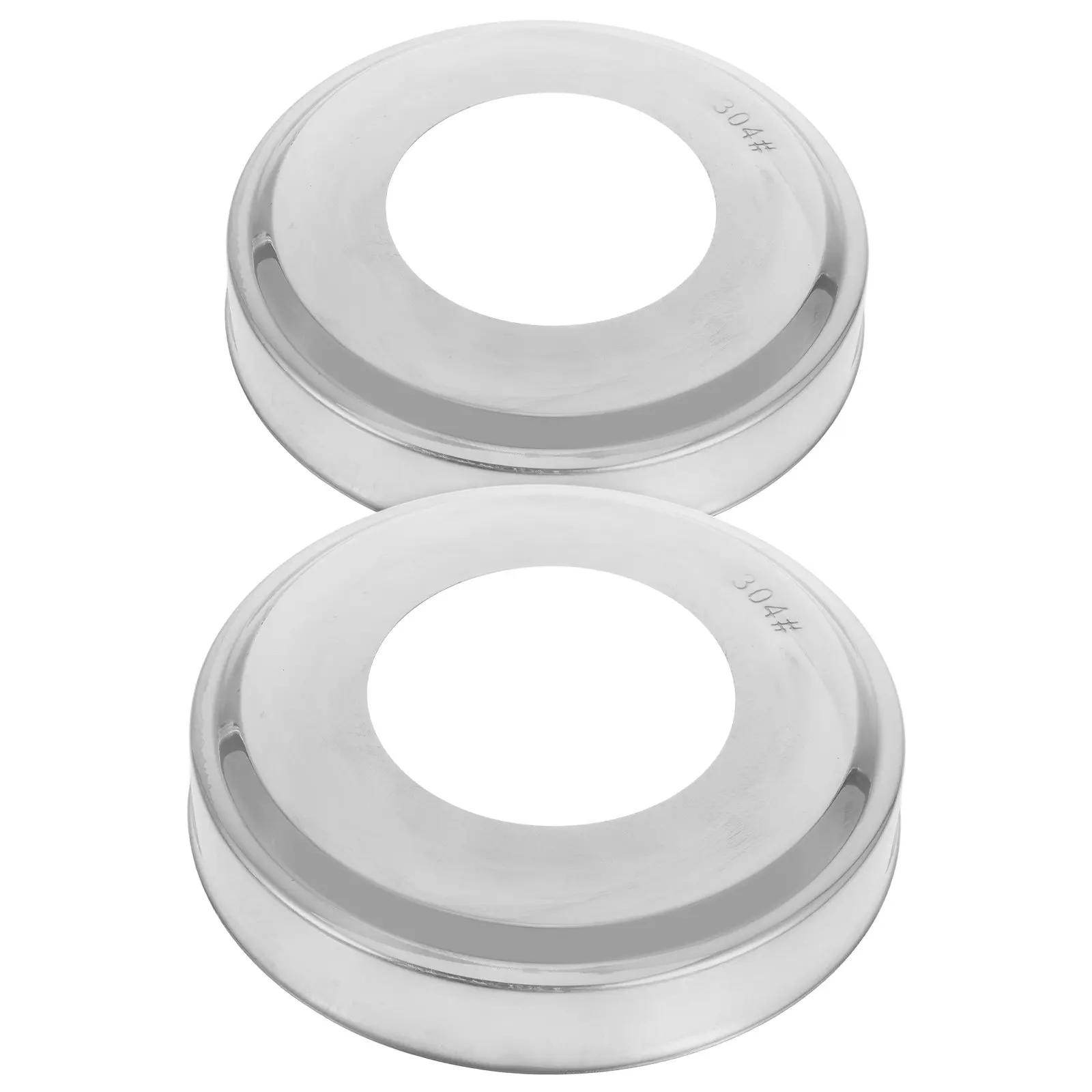 2Pcs Rustproof Stainless Steel Pool Ladder Handrail Covers Escutcheons for Tubing Inground Above Ground Pools Column Base Plates