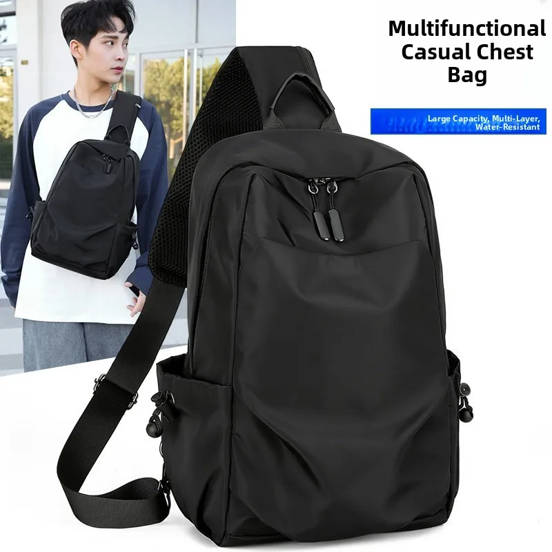 

Мужская сумка через плечо большой вместимости, водонепроницаемая, для коротких поездок, модная, повседневная, из полиэстера