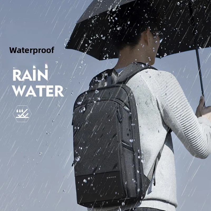 Men's Ultra-Slim Backpack with Expandable Capacity Large-Capacity Business-Friendly Multi-Functional Waterproof Backpack