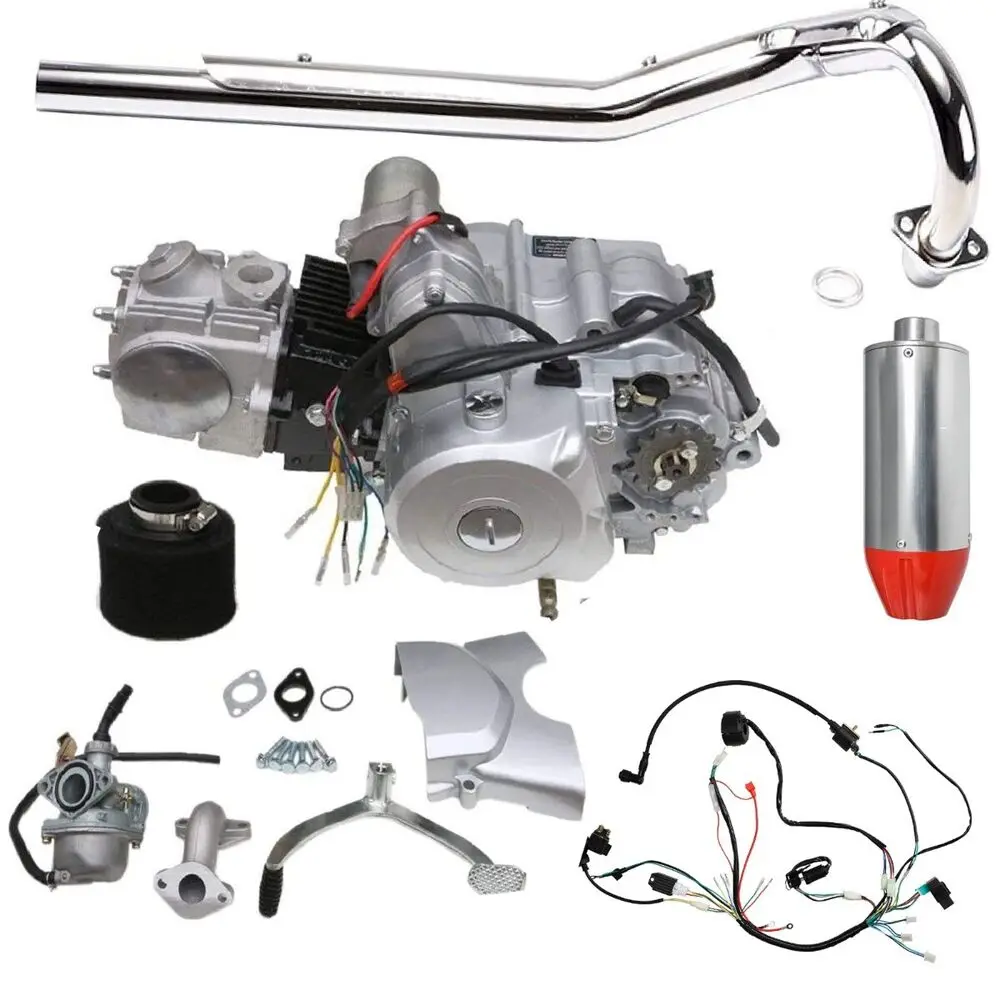 

125cc Semi Auto Engine Motor Kit 3+1 Reverse for Honda Quad Go Kart ATC70 TRX90