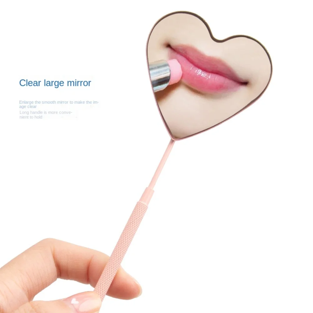 Detachable Long Handle Mirror HD Heart Shape Mirror Eyelash Extension Grafting Mirror Hand Mirror Hand Held