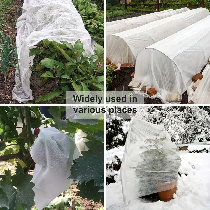 160cm X 1000cm Thickened Non-Woven Plant Protection Cover for Vegetables And Fruit Trees Frost Protection Insulation Windproof