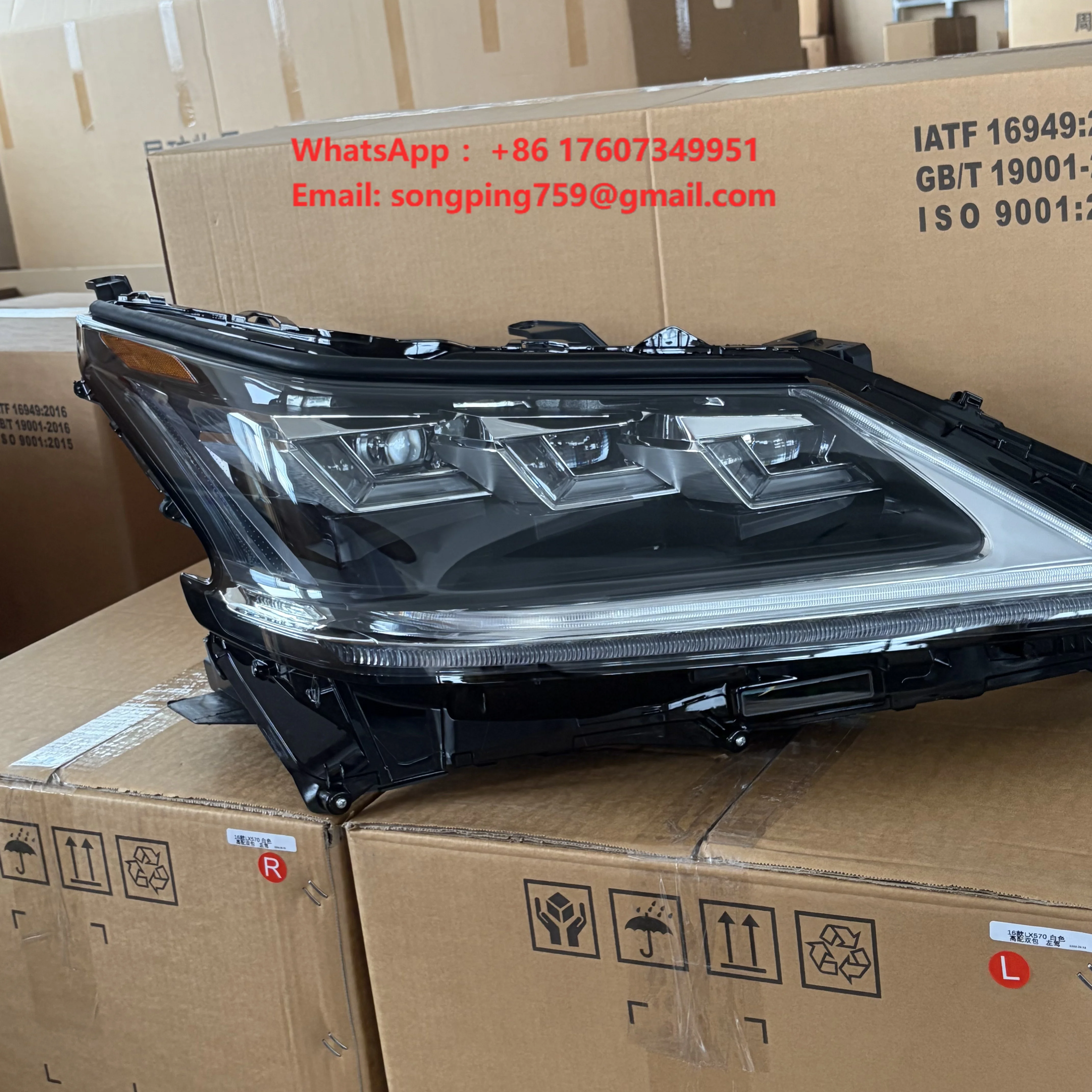 For OE Style LED Headlight Assembly for Lexus LX570 2016-2023 Head Lamp with AFS Function