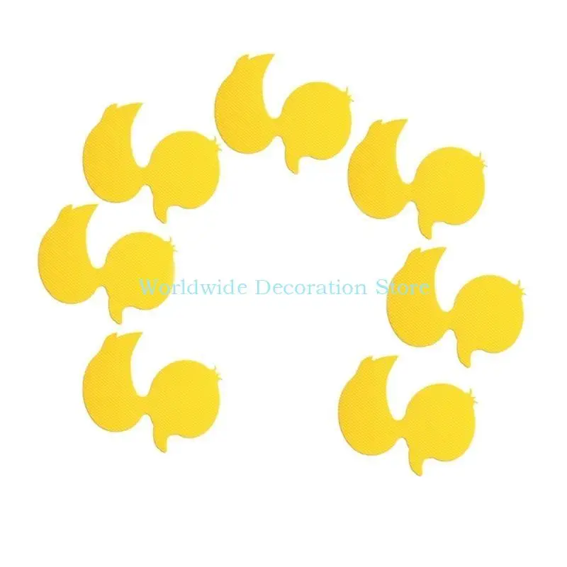 Q39B 12pcs Bath Anti-skid Stickers Yellow Duck Decal Anti-slip Pastes Anti-skid Sticker Cartoon Mat for Children Bathroom Decor