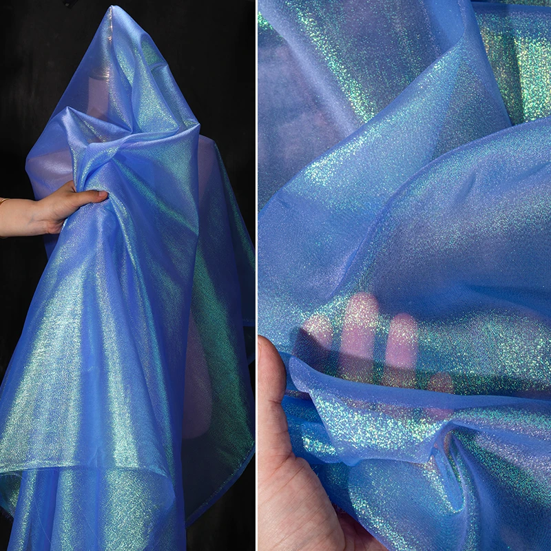 Gradient Organza Silk Curtain Gold Wedding Kindergarten Clothing Dress Creative Stage Fabric Background Fabric