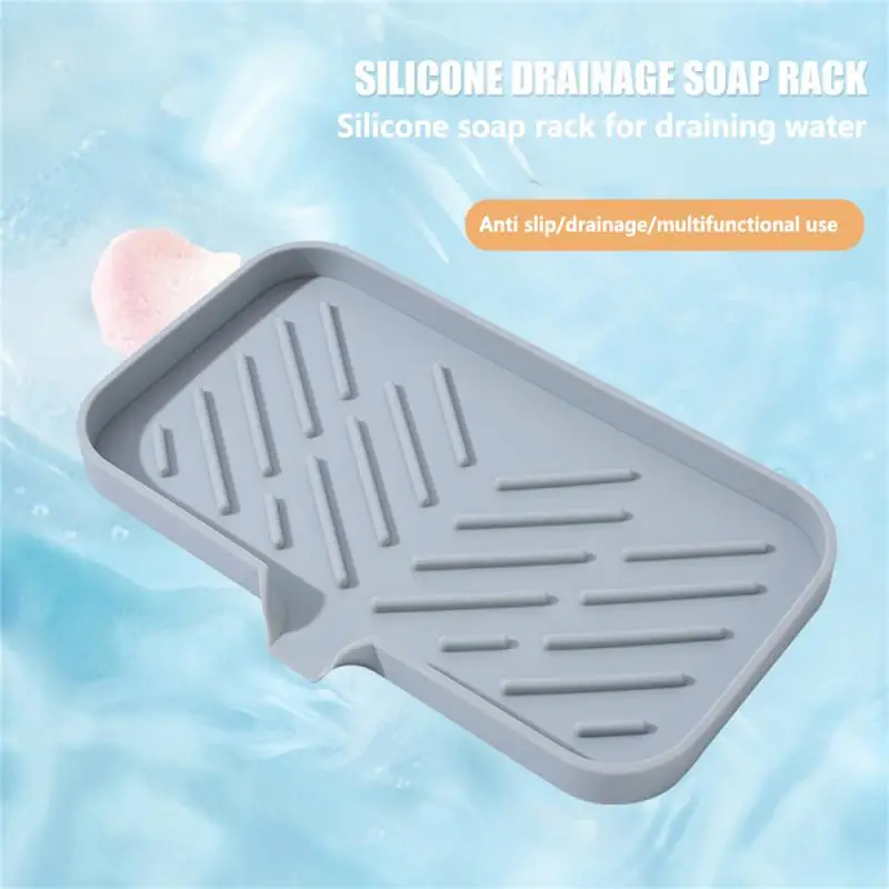 

Bathroom Accessories Silicone Countertop Storage Tray Splash Drying Mat Sink Faucet Mat Soap Dispenser Sponge Drain Pad