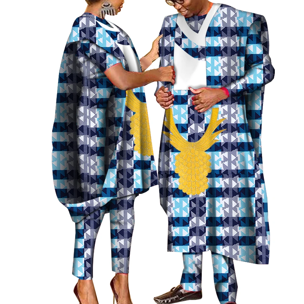 

Couples African Clothes African Print Dashiki Dresses for Men Women Robe Africaine Wedding Party Dress African Gown WYQ505