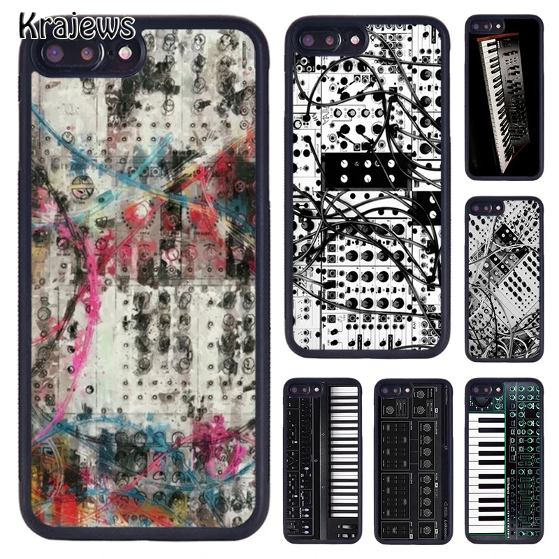 Krajews Vintage Synth Synthesizer Moog phone Case For iPhone 16 15 14 Plus 11 12 mini 13 Pro XR XS Max cover coque