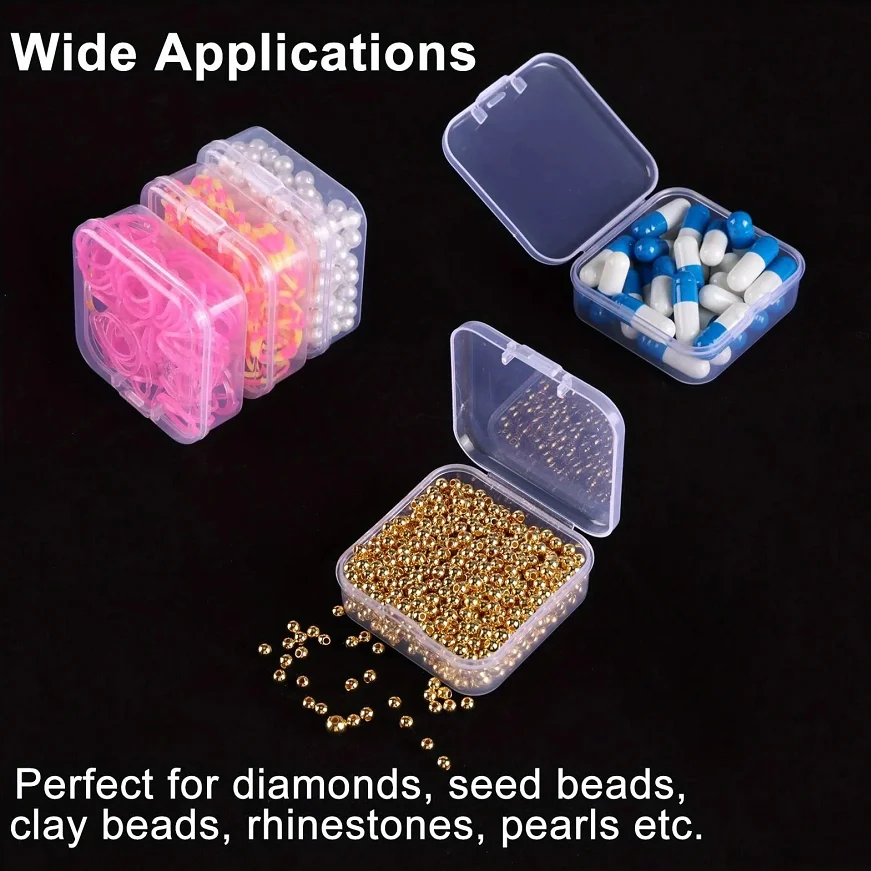 

15/27 Grids Plastic Storage Box With Lid Transparent Plastic Classification Box For Jewelry Multi-Grid Organizer Box Container