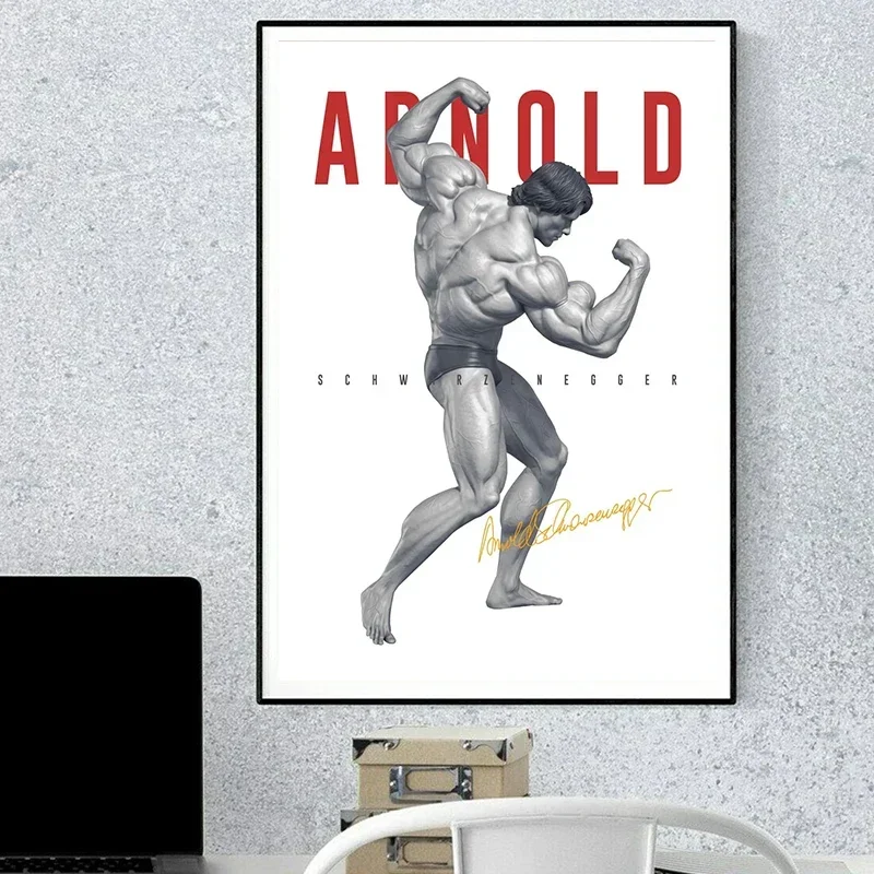كمال الاجسام المشارك أرنولد شوارزنيجر دوريان ياتس روني كولمان اللياقة البدنية الرسم على لوحات القماش الجدارية ديكور المنزل غرفة ديكور #4