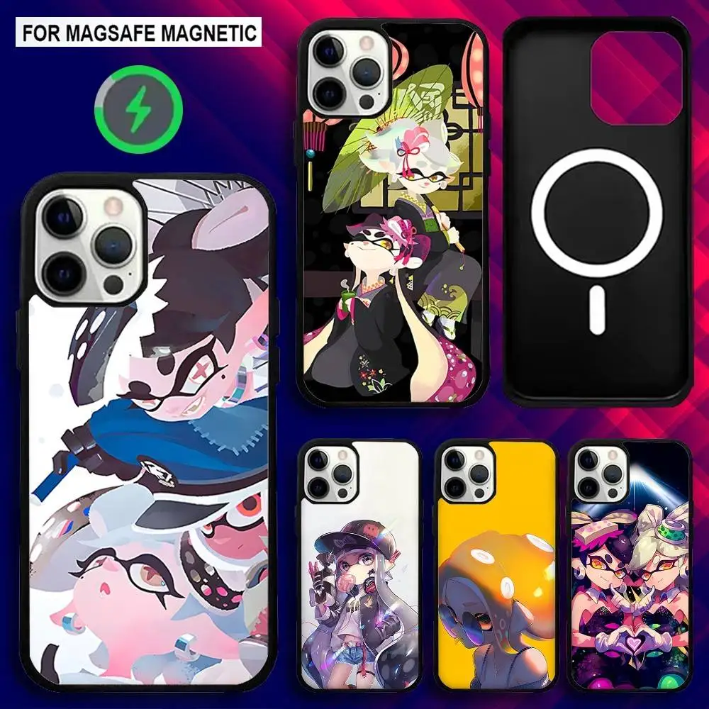 

Game S-SplatoonS 3 Phone Case For iPhone 17,16,15,14,13,12,11,Pro,Max,Plus,Mini,SE4,E Magnetic Magsafe Wireless Charging