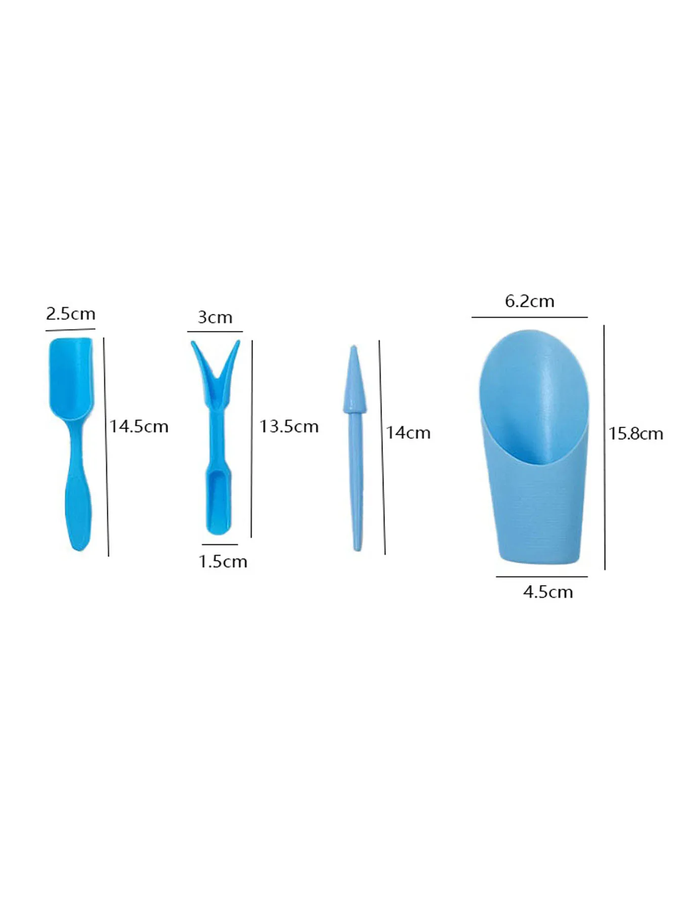 4Pcs Ergonomic PP Garden Shovels, Durable for Succulents, Bonsai and Indoor Outdoor Gardening Care