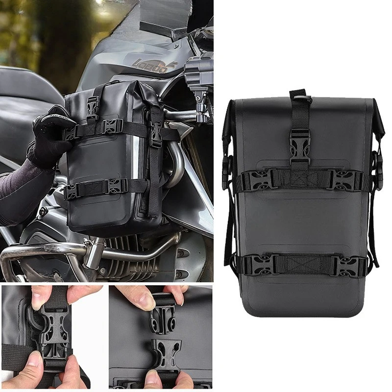 

Сумка-бампер для езды на мотоцикле на открытом воздухе с многофункциональной водонепроницаемой сумкой большой вместимости для путешествий на мотоцикле.