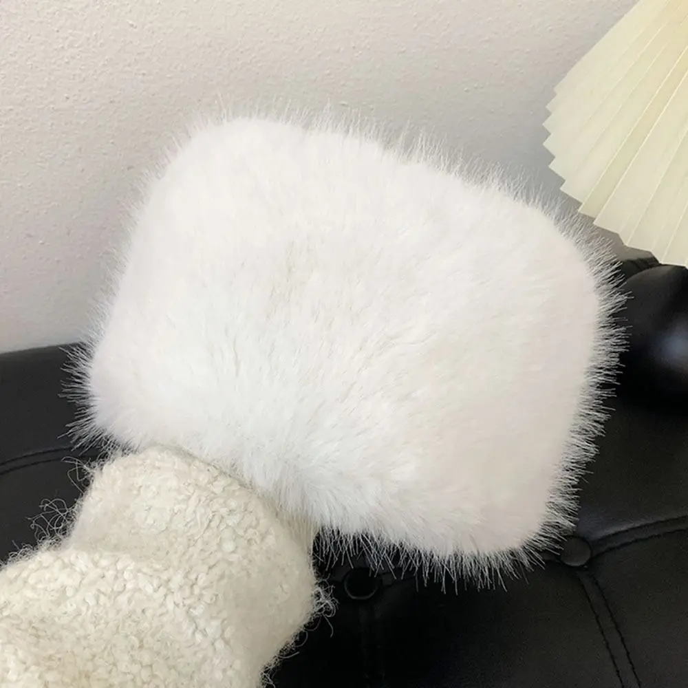 في الهواء الطلق فو الفراء أفخم قبعة دلو فروي الدافئة بنما قبعة الشتاء لينة قبعة واقية من الشمس النساء