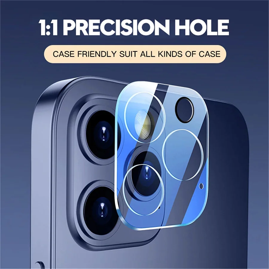 Protector de lente de cámara de vidrio templado para iPhone, 15, 16 Pro Max, 11, 12, 13, 14 Pro Max, 15 Plus, 12, 13 Mini, 13 Mini, 12Mini, 1 o 3 unidades