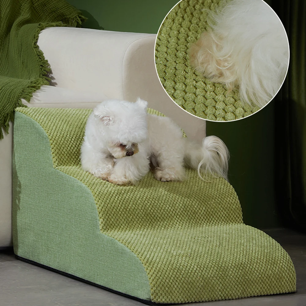 

Dog Stair 2/3 Step Pet Stairs Dog Climbing Stairs Ramp Stair Household Small Dog Safe Anti-slip Climbing Stairs Pet Supplies