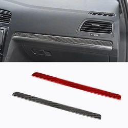 For Volkswagen Vw Golf 7 Mk7 Gti Carbon Fibre Interior Passenger Decorative Strip Sticker Car Tuning Accessories