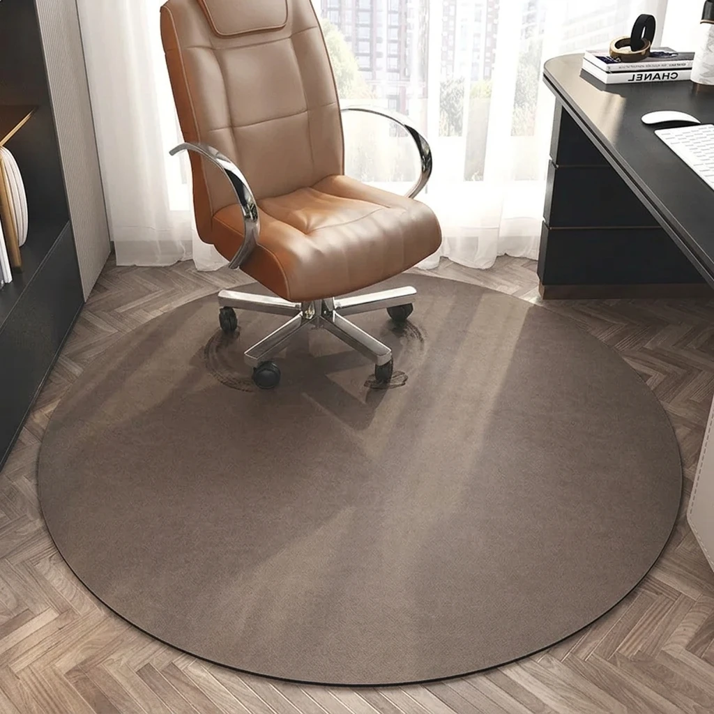 Premium Professional Round Office Chair Mat Non Slip Desk Protector Durable Scratch Noise Reduction Advanced Ergonomic Rolling