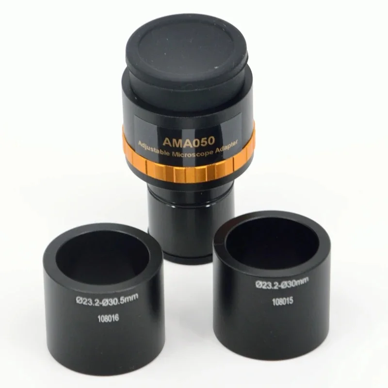Adaptateur d'oculaire de microscope 0,5X avec vis à monture C de 23,2 mm pour caméra de microscopie, adaptateur de taille 30/30,5 mm
