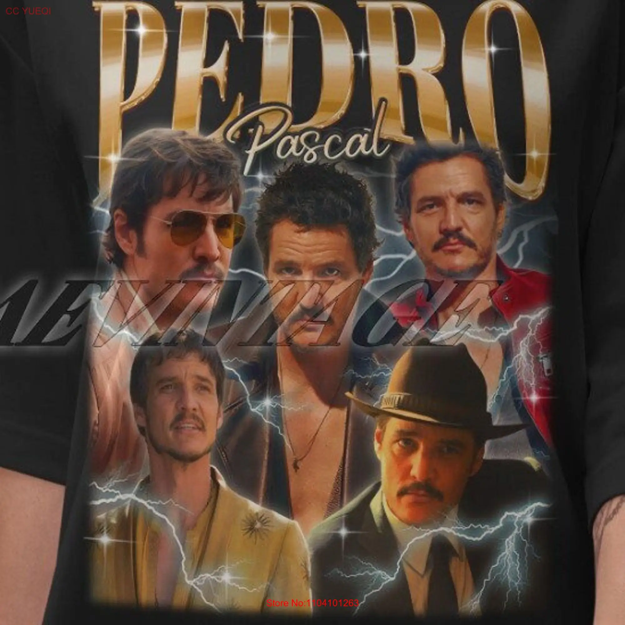 Vintage Pedro Pascal T Shirt Fan Actor Merch Retro Bootleg long or short sleeves