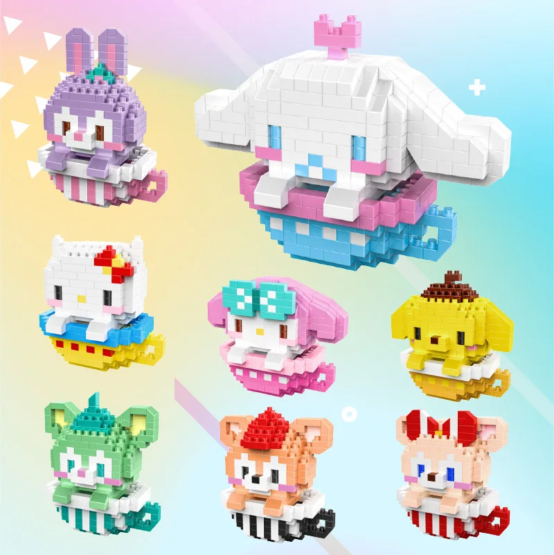 Disney Sanrio Builds Built-up Block Toys Cute Cartoon Cute Pet Handmade Puzzle Mini Block Toys Children's Birthday Gift