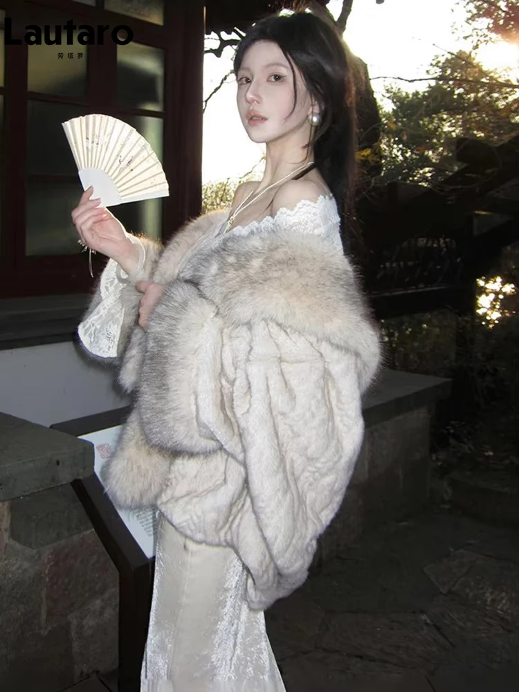 

Пальто-кардиган Lautaro осенне-зимнее, утепленное, оверсайз, с рукавами «летучая мышь», из искусственного меха, женское, элегантное, роскошное, шикарное, пушистое, 2026