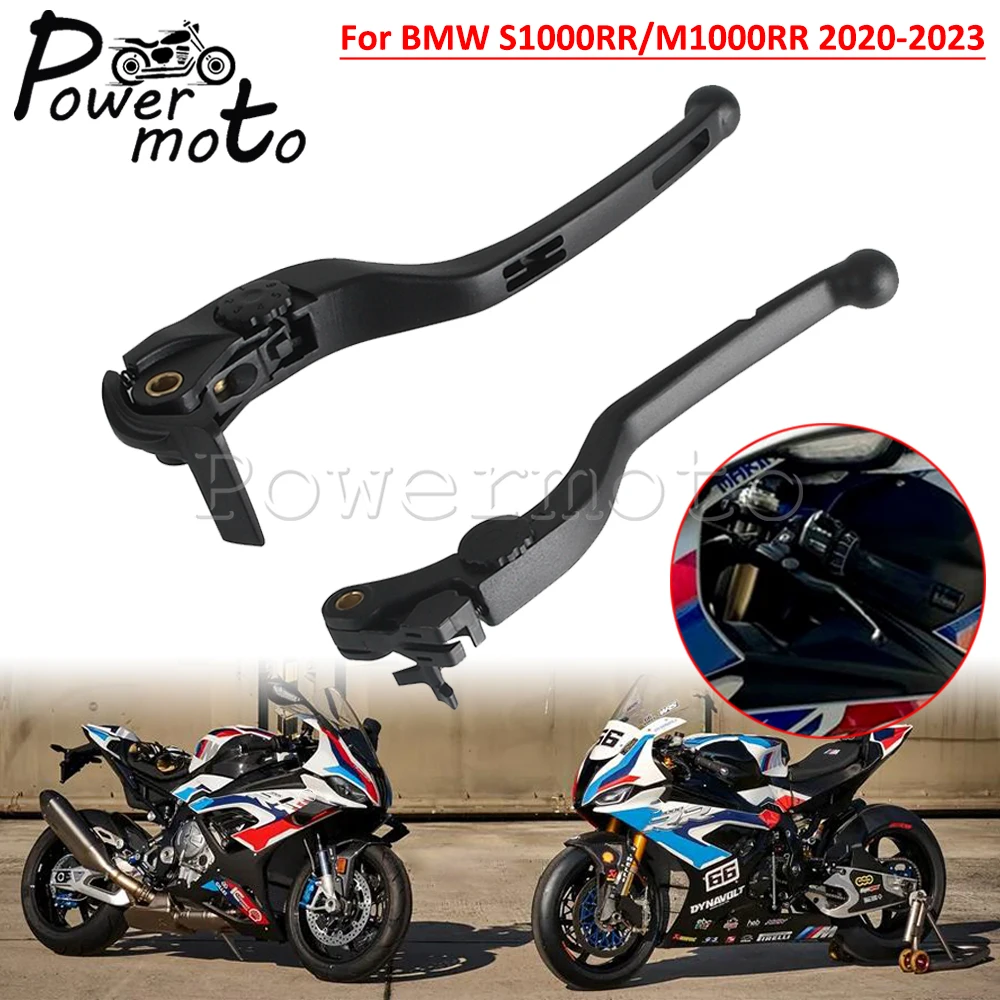 

Adjustable Motorcycle Brake Clutch Lever Handle Brake Levers Black Aluminum For BMW S1000RR M1000RR S 1000 RR M 1000RR 2020-2023