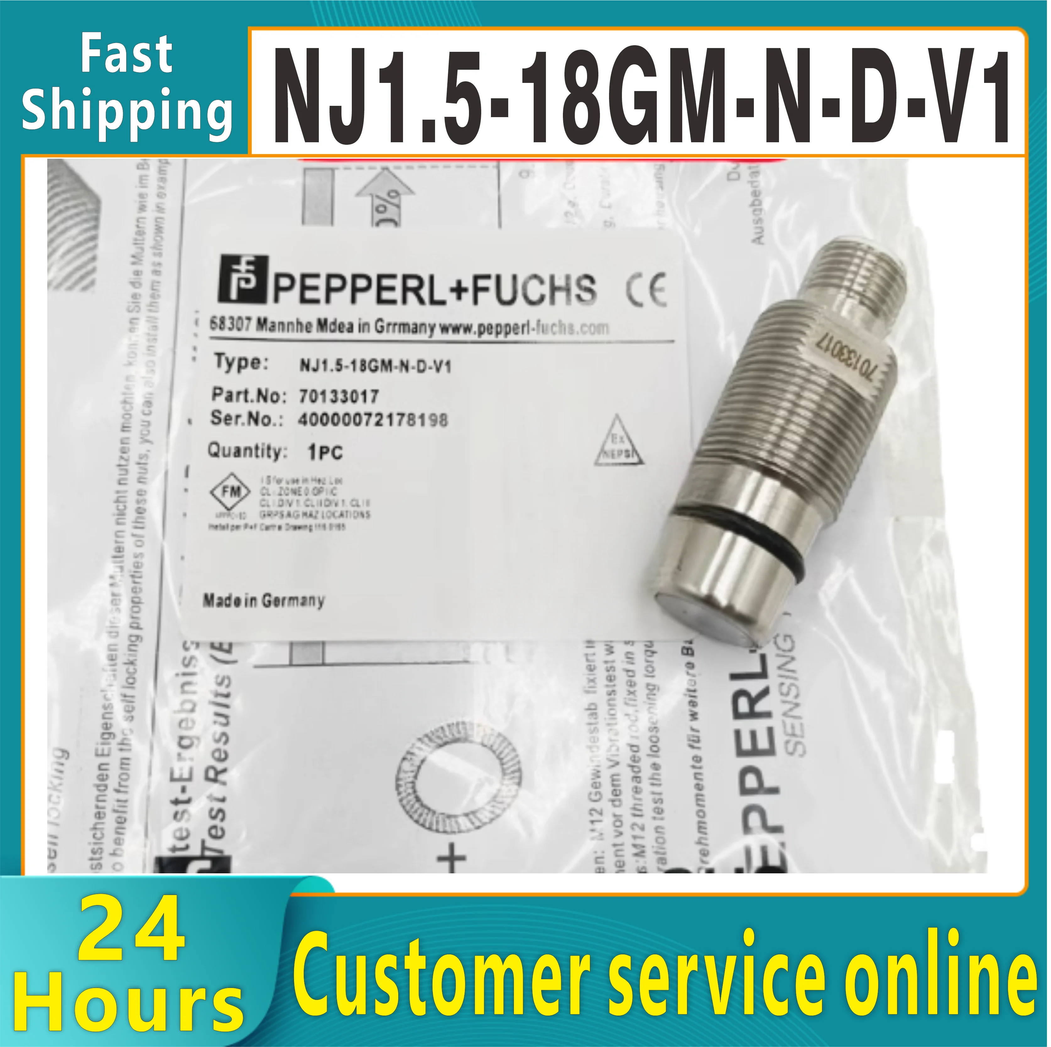 New proximity switch NJ1.5-18GM-N-D-V1 NJ1.5-18GM-N-D-V1 high-voltage sensor
