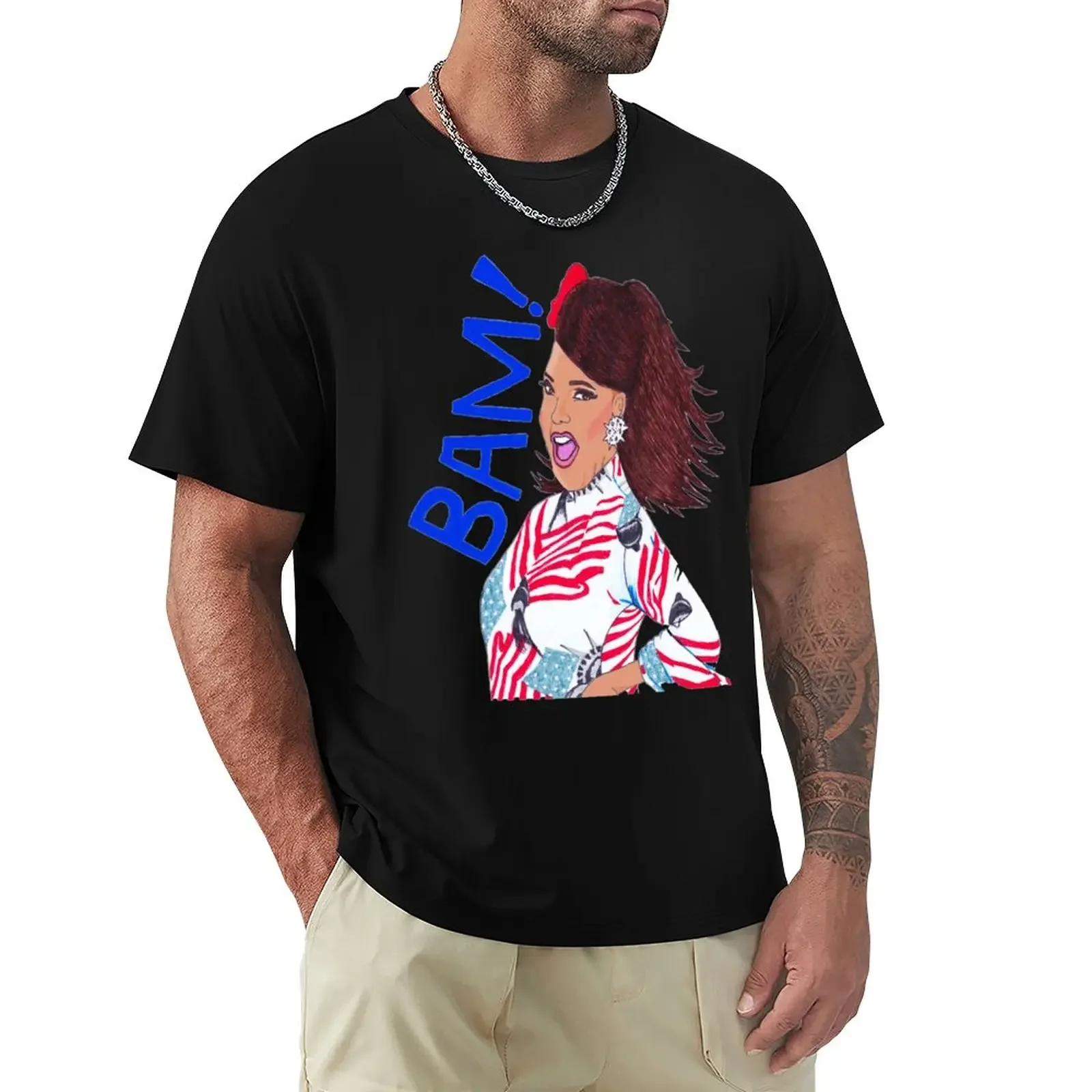 Alexis Mateo BAM! T-Shirt sports fans quick-drying boys whites clothes for men