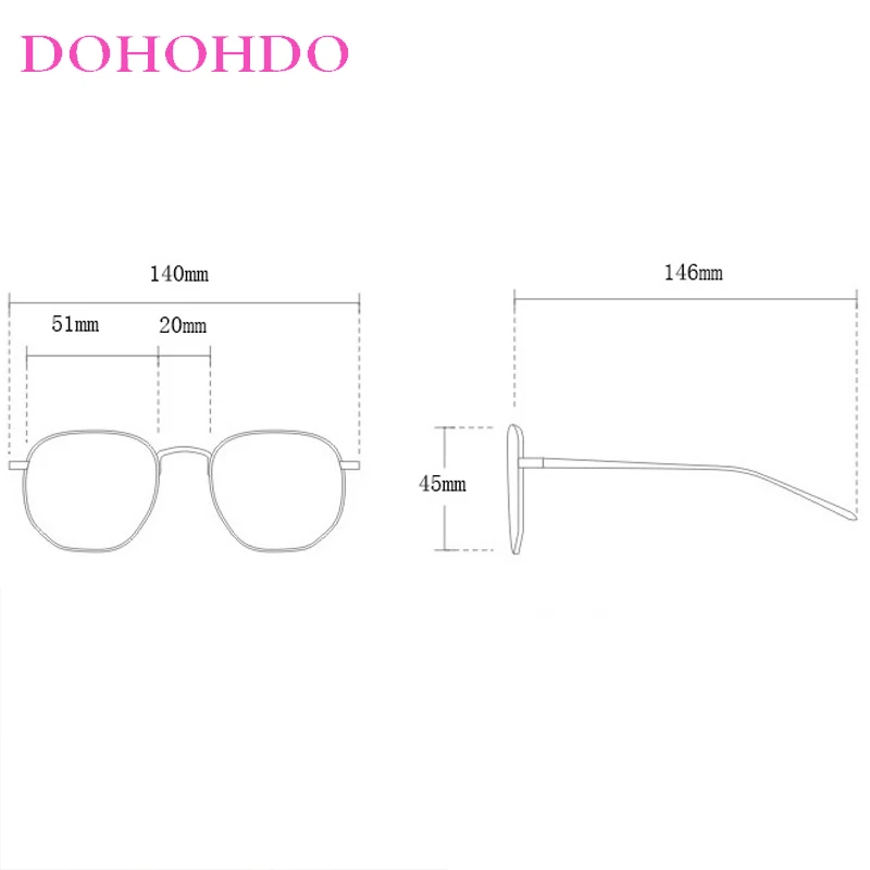 Luxury Design Metal Rice Nail TR90 Blue Light Blocking Round Frame Eyewear Men Women Classic Brand Optical Glass For Office Work view 5