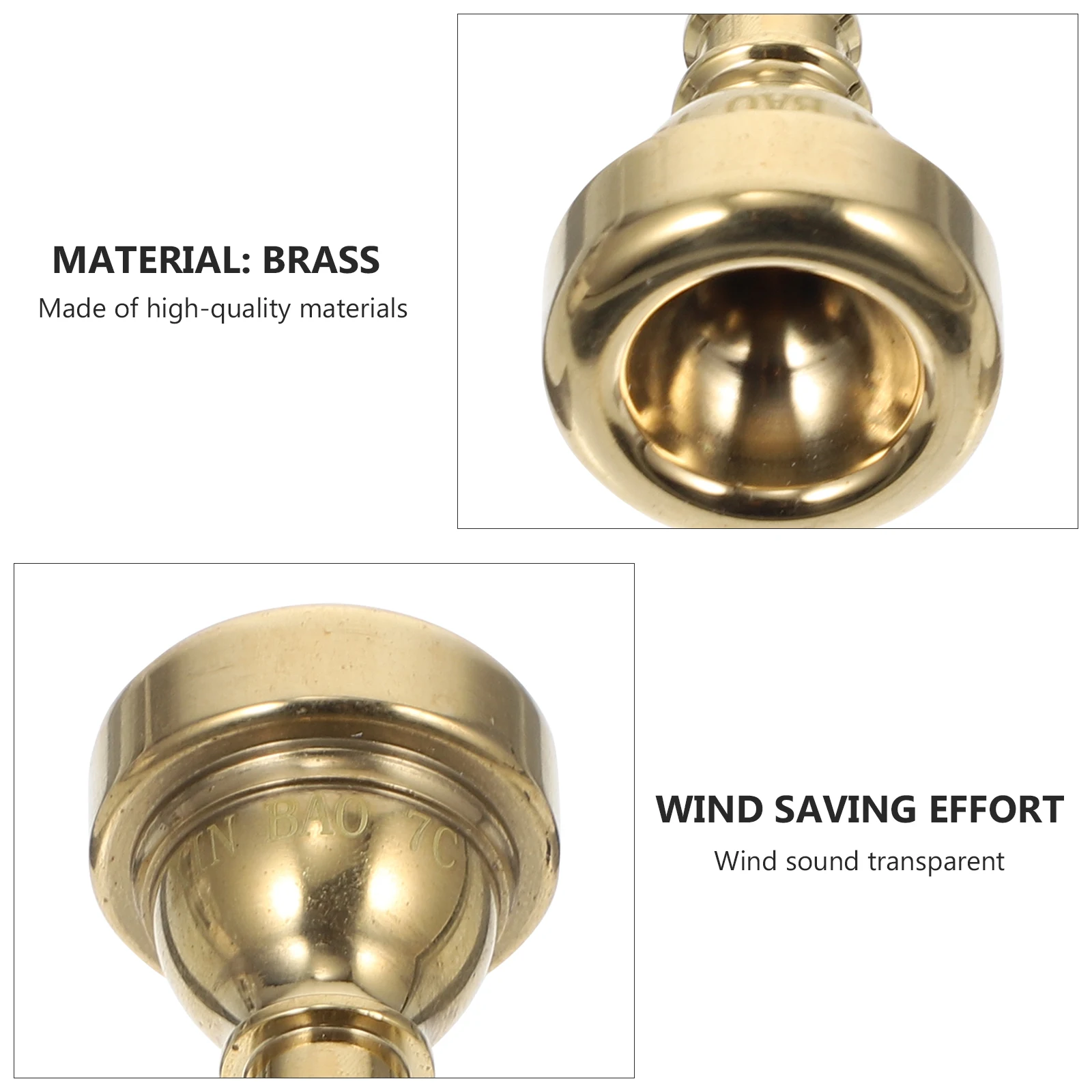 

1pc Effortless Trumpet Mouthpiece Durable Brass Replacement High Quality Sound Professional Beginner Student Musical Instrument
