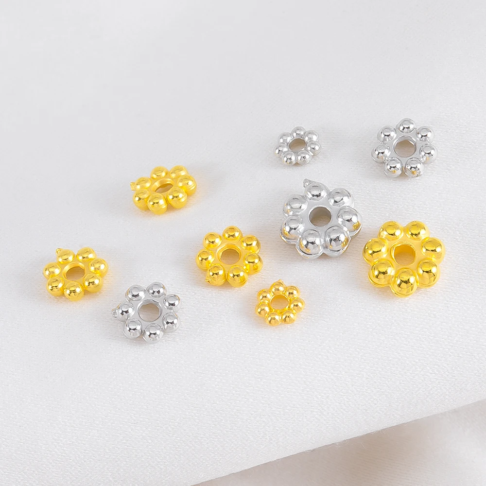 200pcs/lot 4mm 5mm 6mm Plum Blossom Bead Caps Flower Spacer Beads Charms for DIY Jewelry Bracelet Necklaces Earrings Accessories