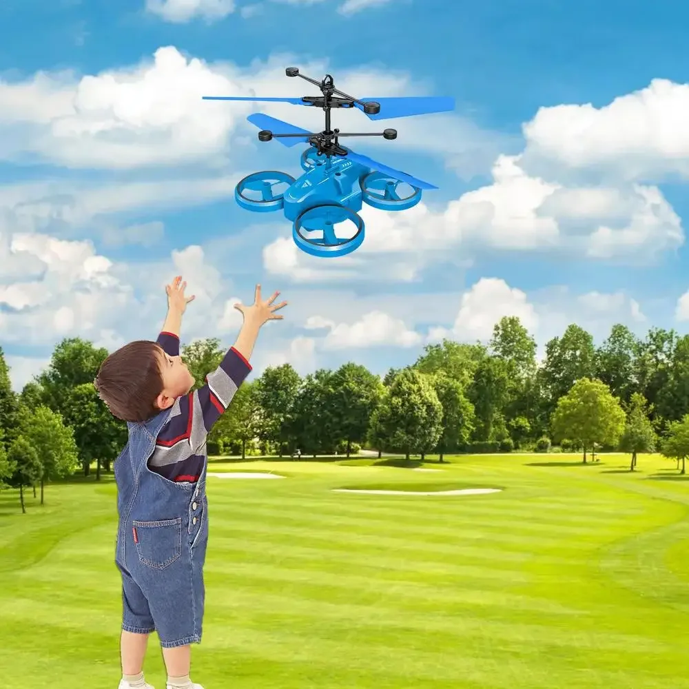 New Remote Control Helicopter Gesture-induced Quadcopter Suspended Luminous Induction Helicopter Children's Toy Plane Gift