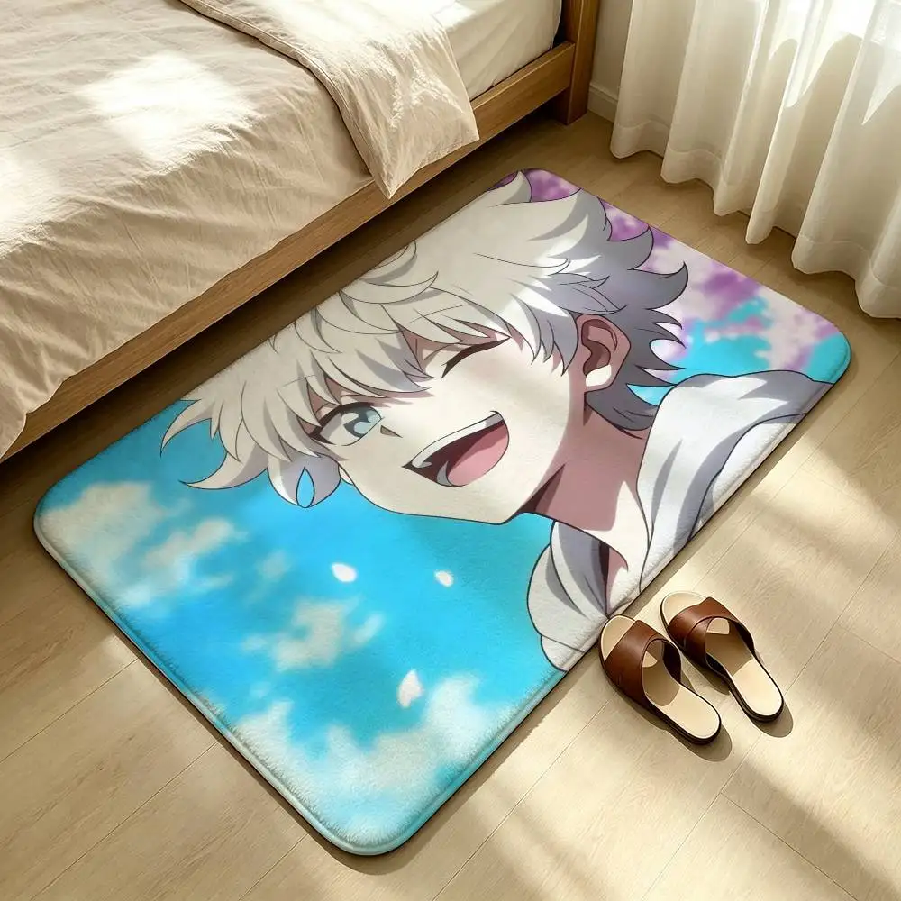 K-Killua Zoldyck H-Hunter X Hunter Shower Room Absorbent Small Floor Mat Soft Comfortable Decorative Foot Mat