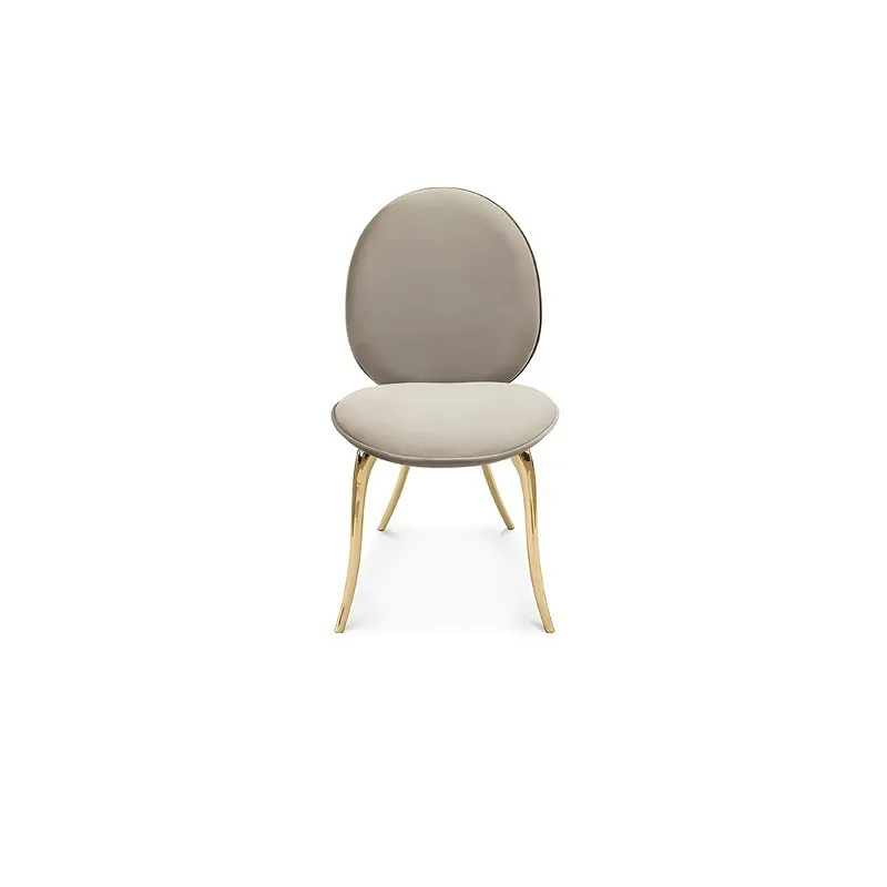 

Italian light luxury, pure copper, dining chair, designer style, living room, villa